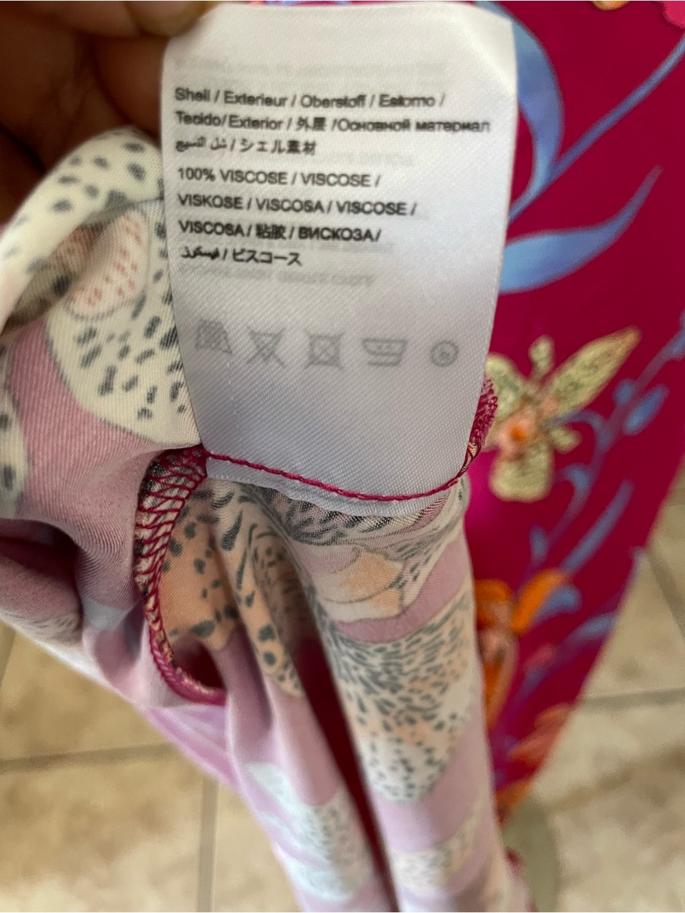 FARM Rio Fuchsia Floral Maxi Dress with Yellow & Blue Accents - Picture 10 of 11